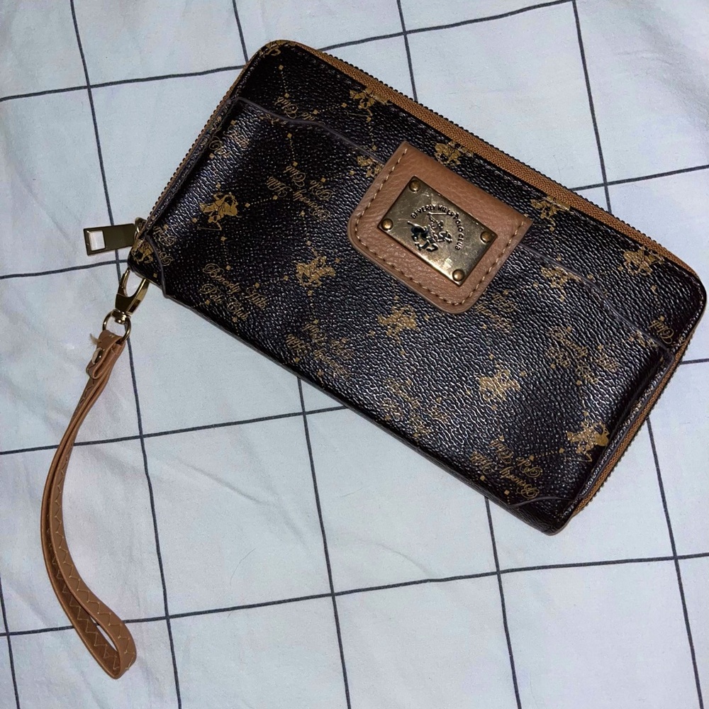 Beverly Hills Polo Club Wristlet Wallet - Brown / Tan